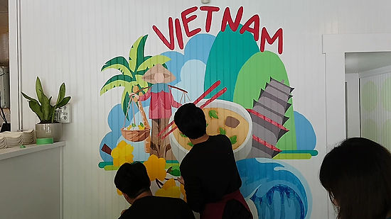 Mural Painting at Pho Bon Mua Restaurant